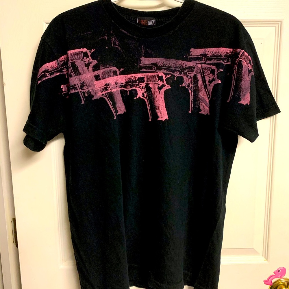 Super Cool Pistol Print T-Shirt